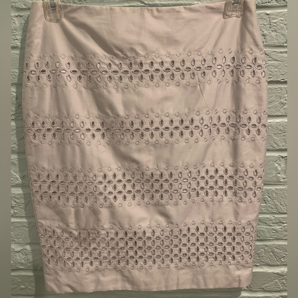 Charter Club Silver Eyelet Pencil Skirt - Sz 10